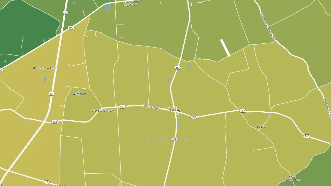 Barclay, MD Map of Vandalism Rates