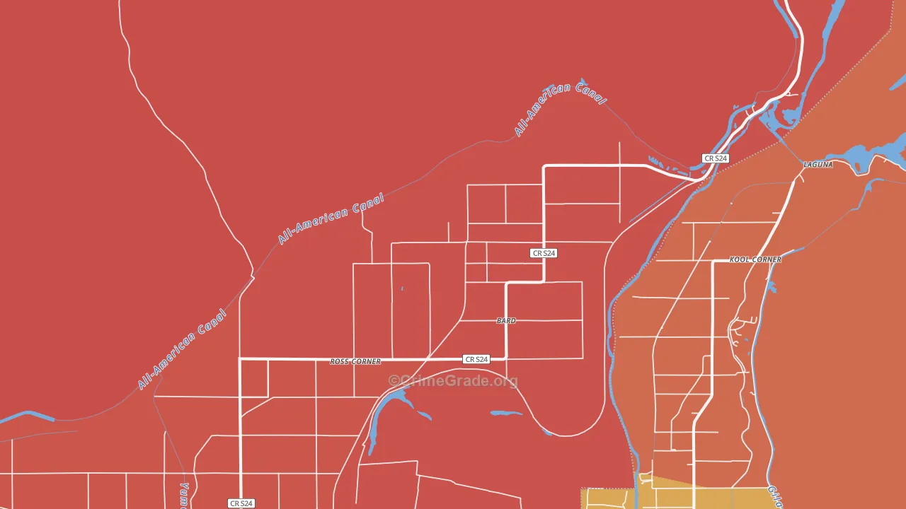 Bard, CA Map of Vandalism Rates