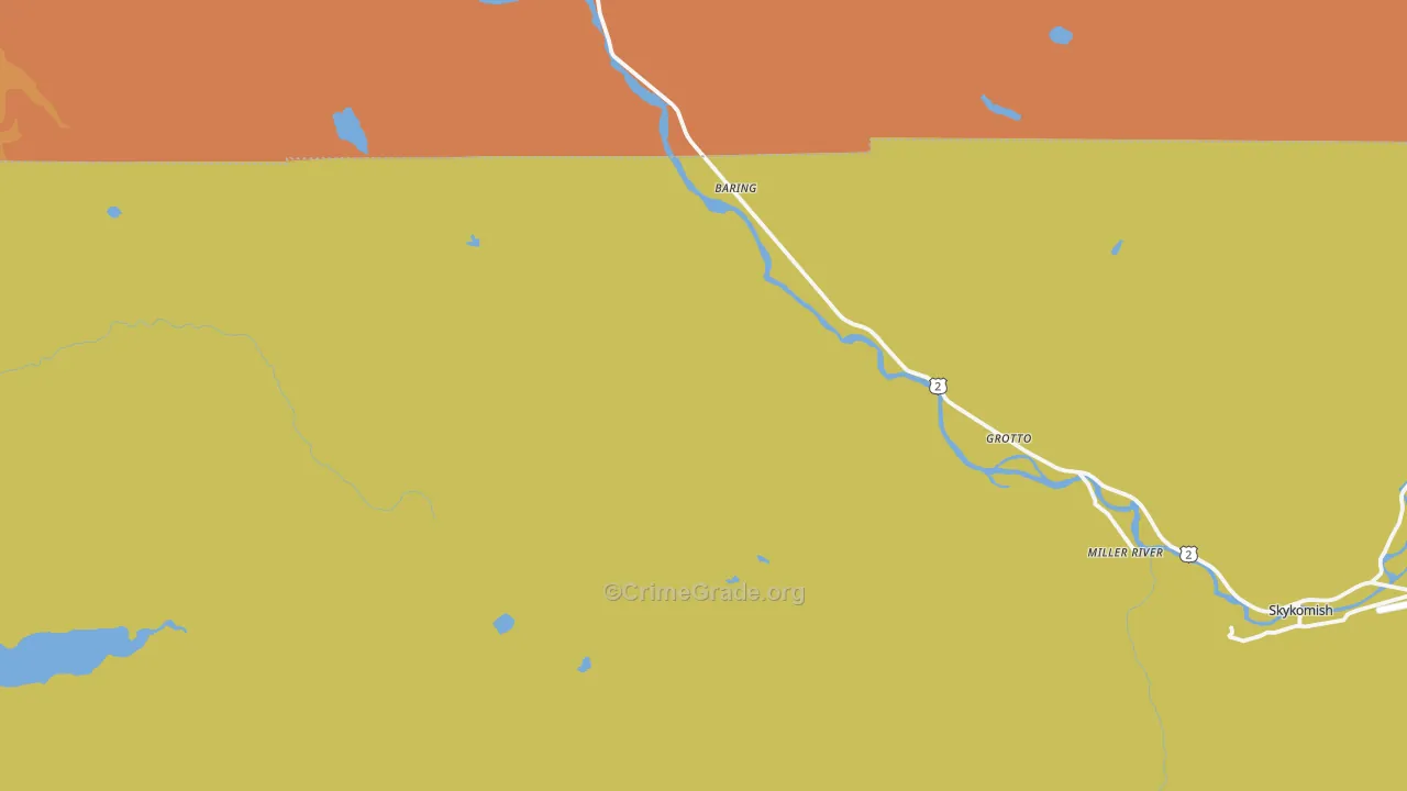 Baring, WA Map of Vandalism Rates