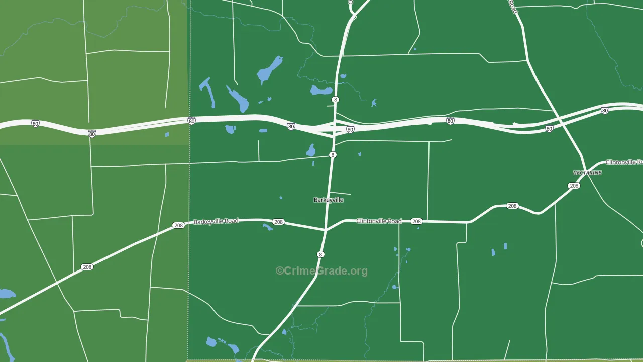 Barkeyville, PA Map of Vandalism Rates