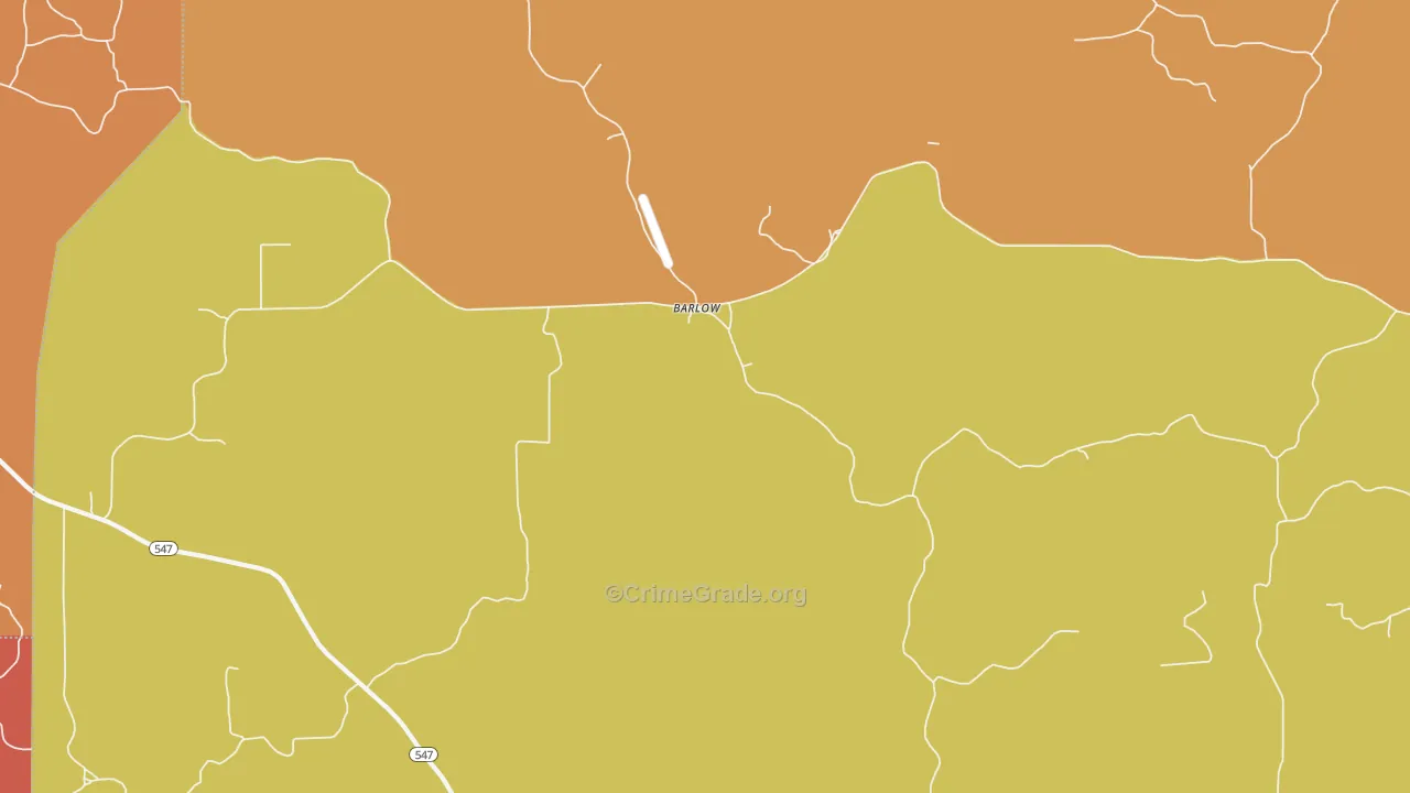 Barlow, MS Map of Vandalism Rates