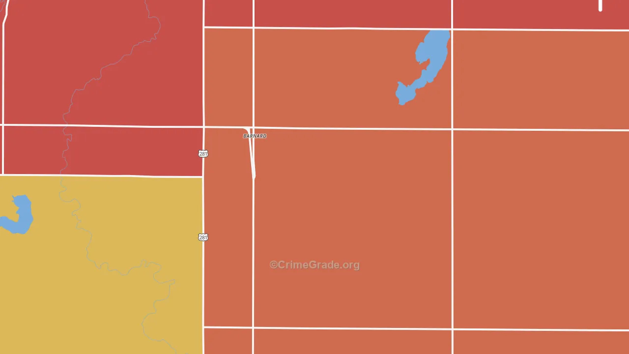Barnard, SD Map of Vandalism Rates
