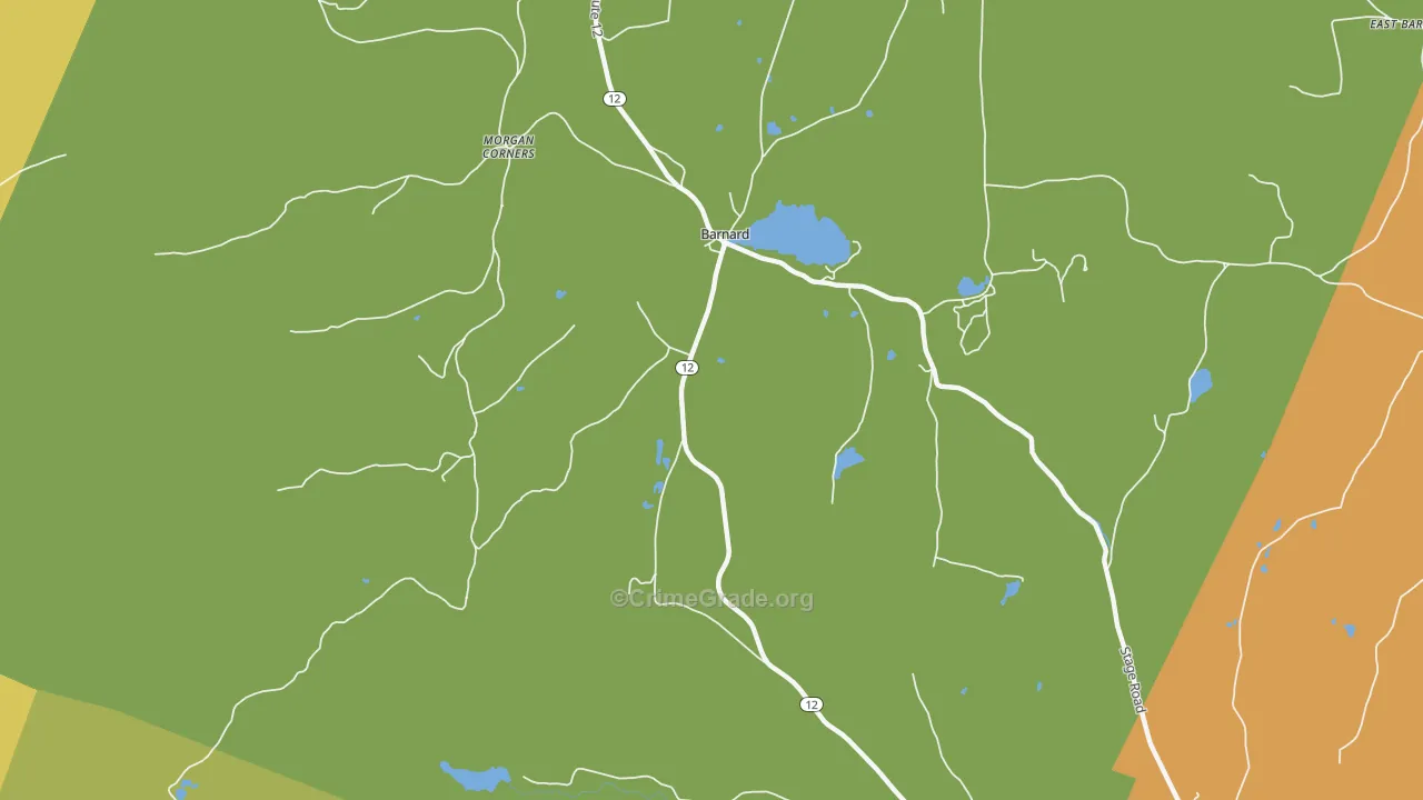 Barnard, VT Map of Vandalism Rates