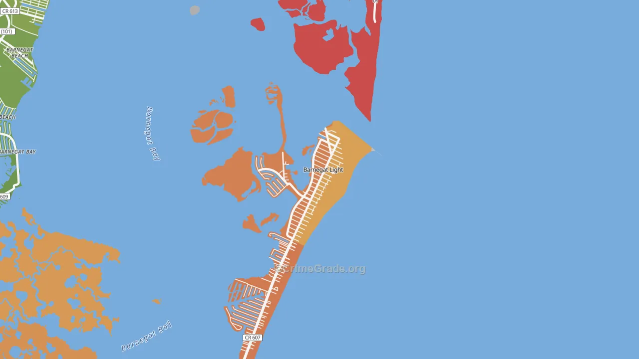 Barnegat Light, NJ Map of Vandalism Rates