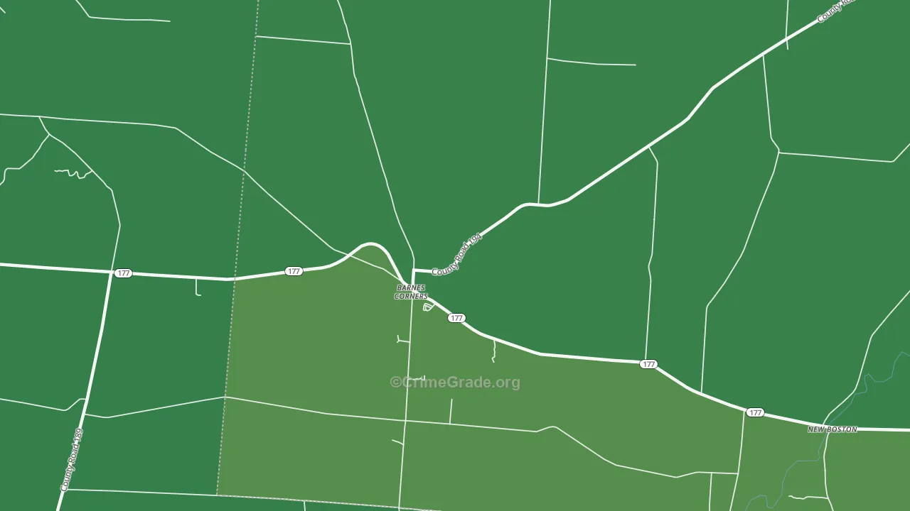 Barnes Corners, NY Map of Vandalism Rates