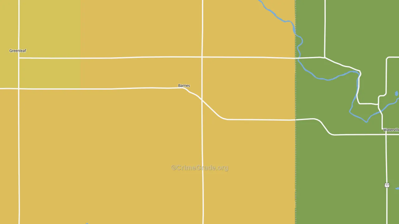 Barnes, KS Map of Vandalism Rates