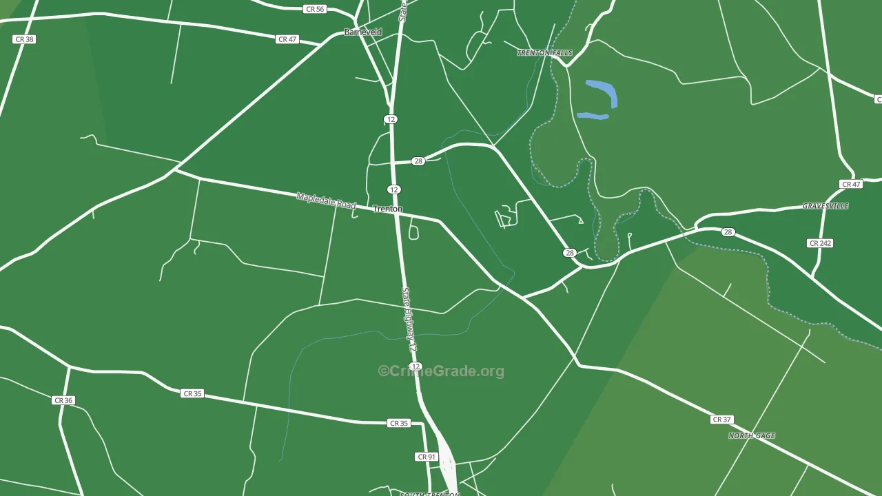 Barneveld, NY Map of Vandalism Rates