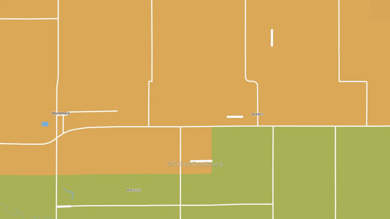 Barney, ND Map of Vandalism Rates