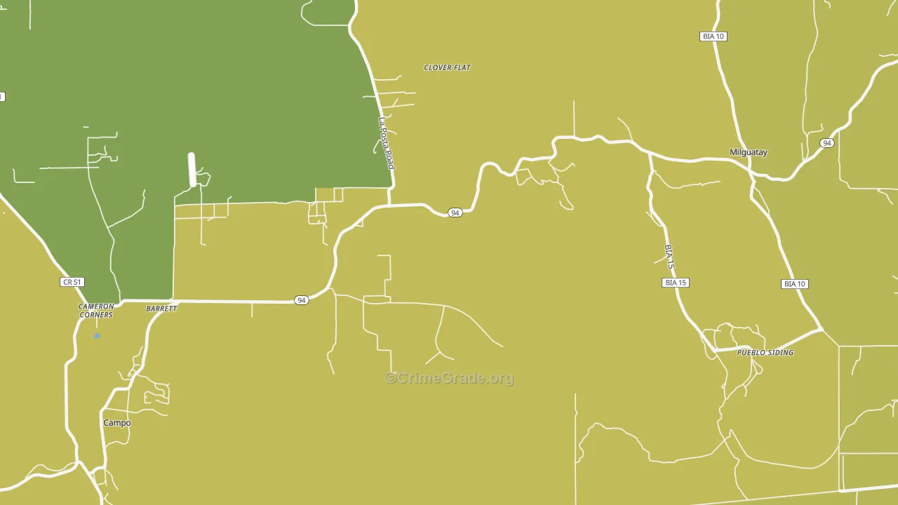 Barrett, CA Map of Vandalism Rates