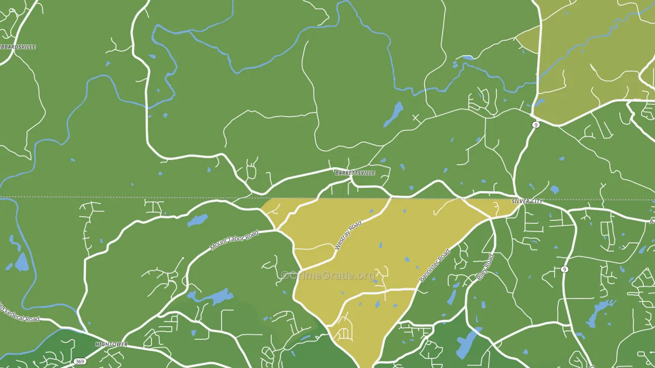 Barrettsville, GA Map of Vandalism Rates