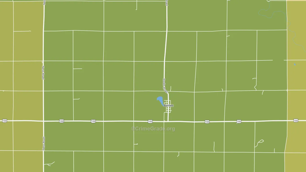 Bartlett, KS Map of Vandalism Rates