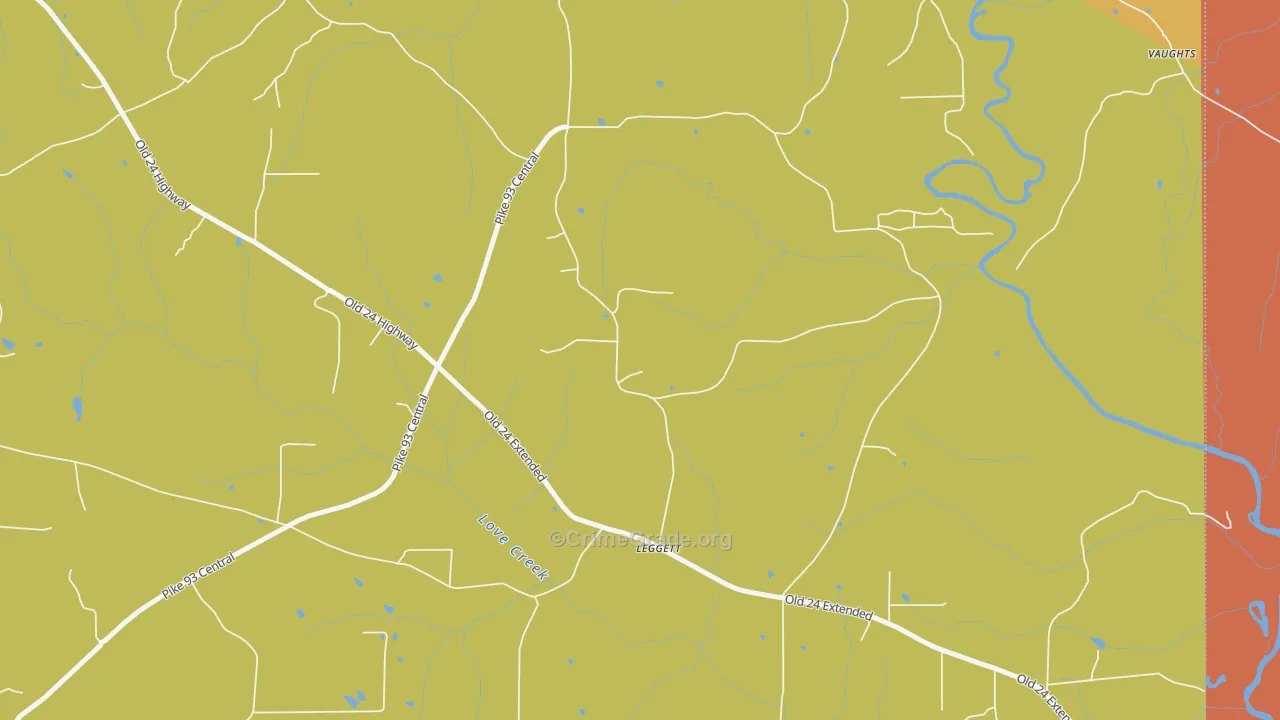 Barto, MS Map of Vandalism Rates