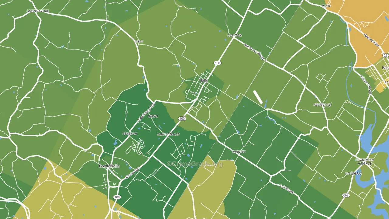 Barto, PA Map of Vandalism Rates