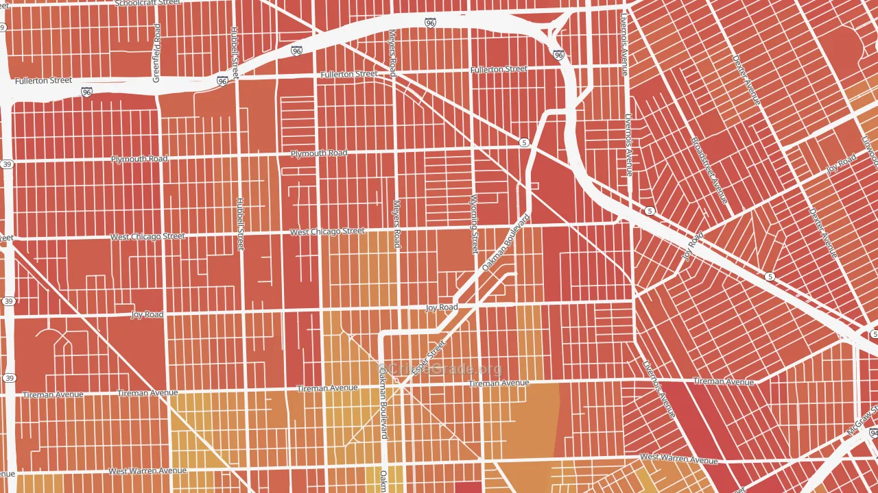 Barton-McFarland, Detroit, MI Map of Vandalism Rates