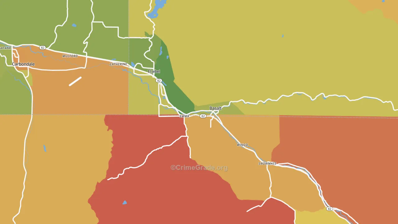 Basalt, CO Map of Vandalism Rates