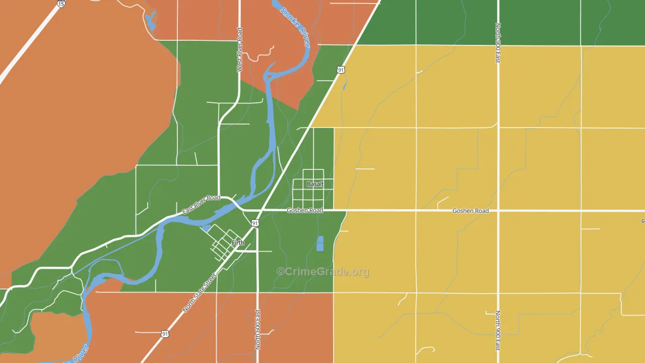 Basalt, ID Map of Vandalism Rates
