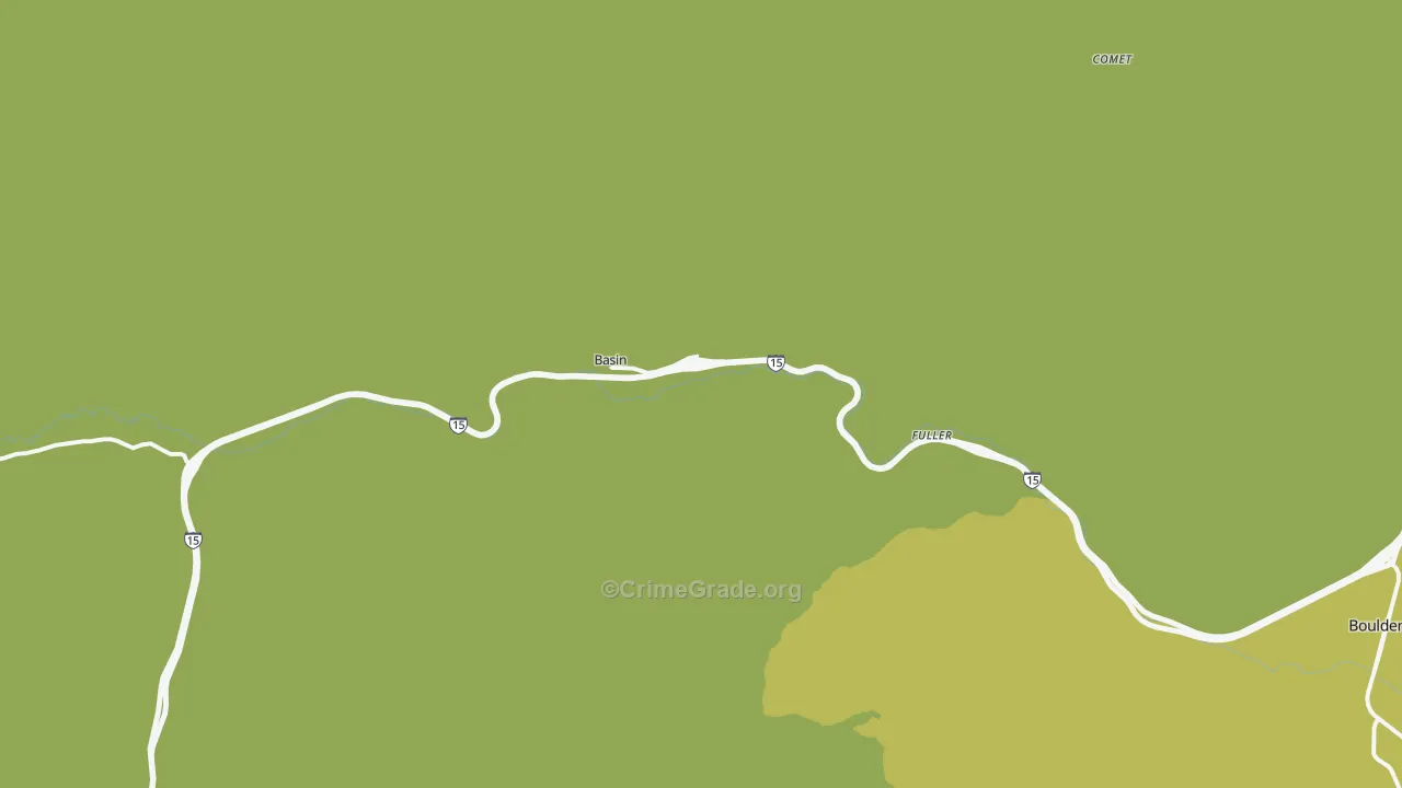 Basin, MT Map of Vandalism Rates