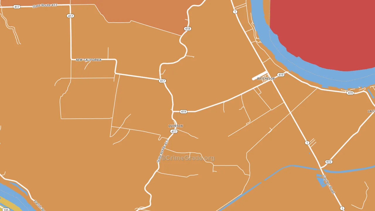 Batchelor, LA Map of Vandalism Rates