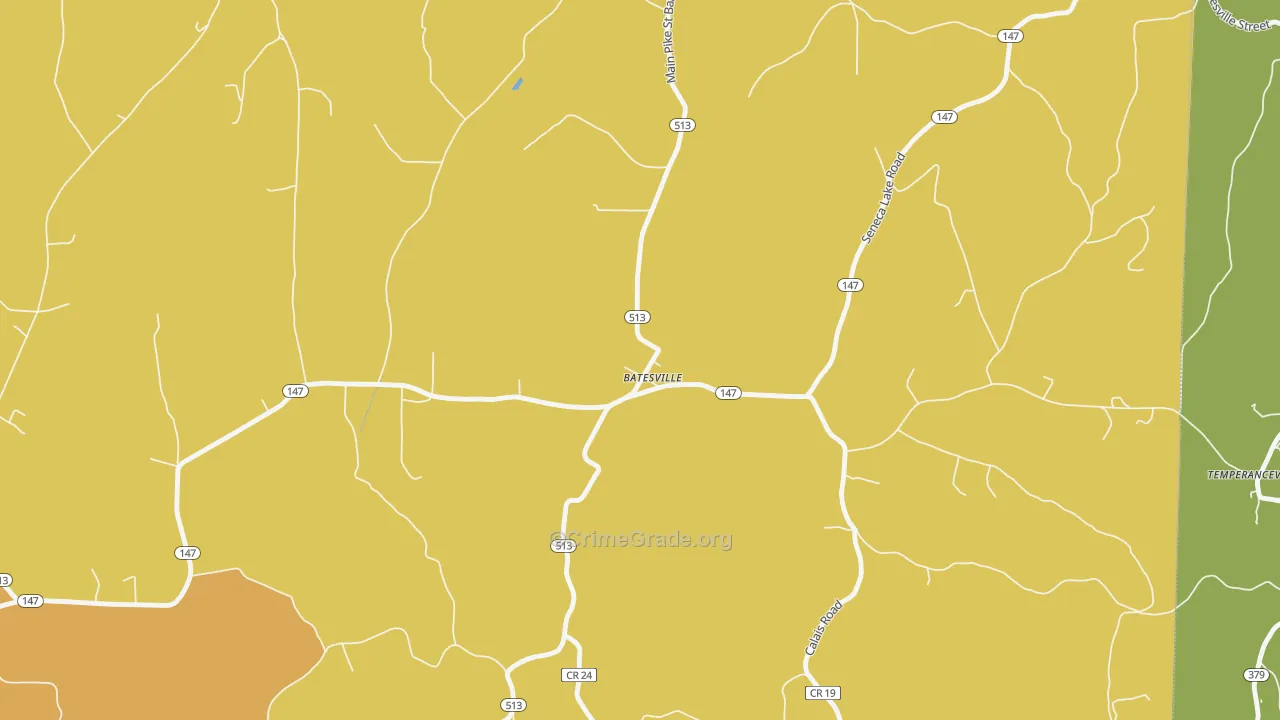 Batesville, OH Map of Vandalism Rates