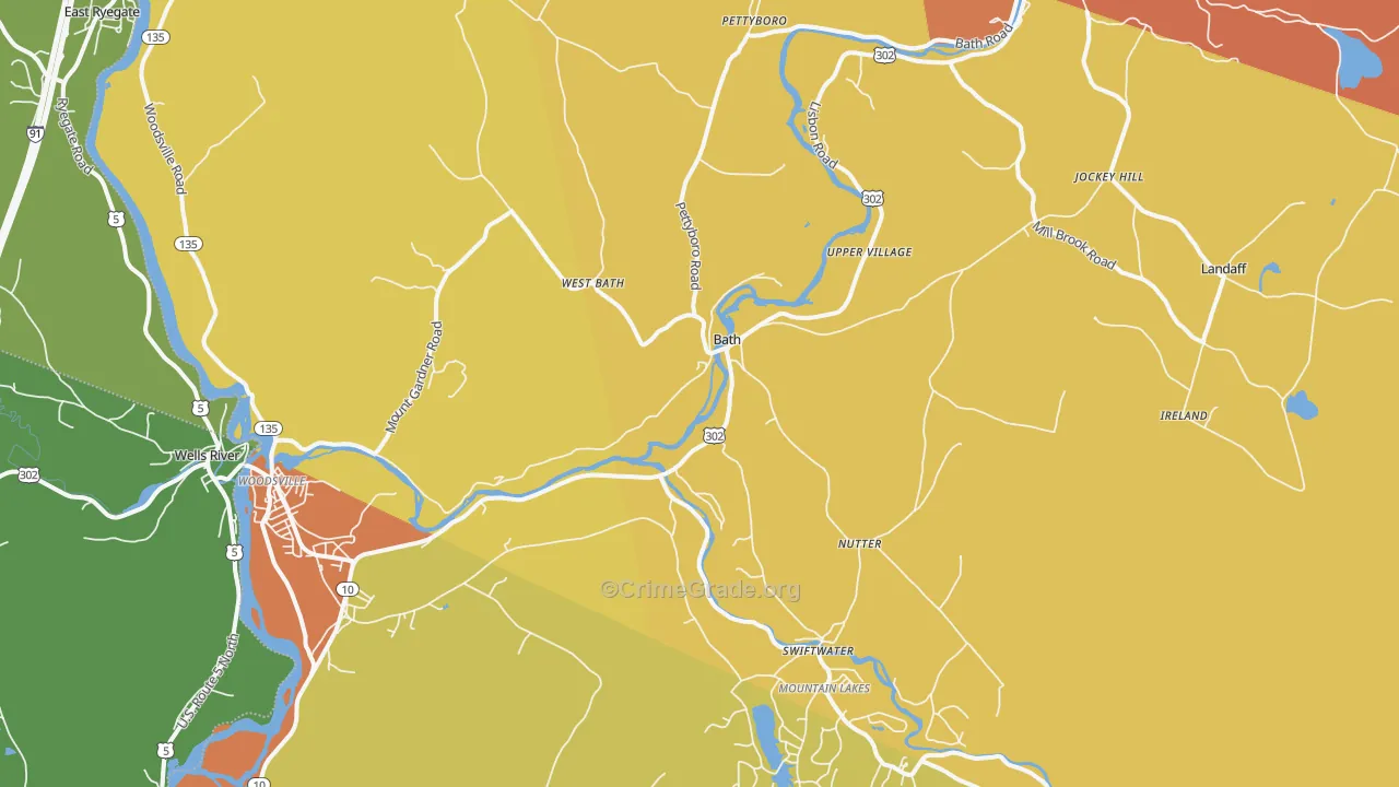 Bath, NH Map of Vandalism Rates