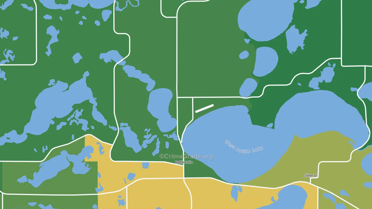 Battle Lake, MN Map of Vandalism Rates