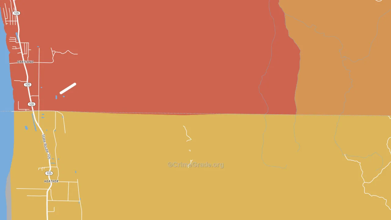 Bay City, WA Map of Vandalism Rates