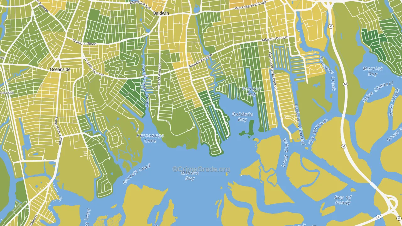 Bay Colony, Baldwin Harbor, NY Map of Vandalism Rates