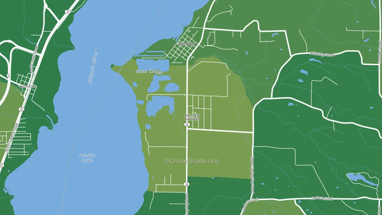 Bay View Gardens, IL Map of Vandalism Rates