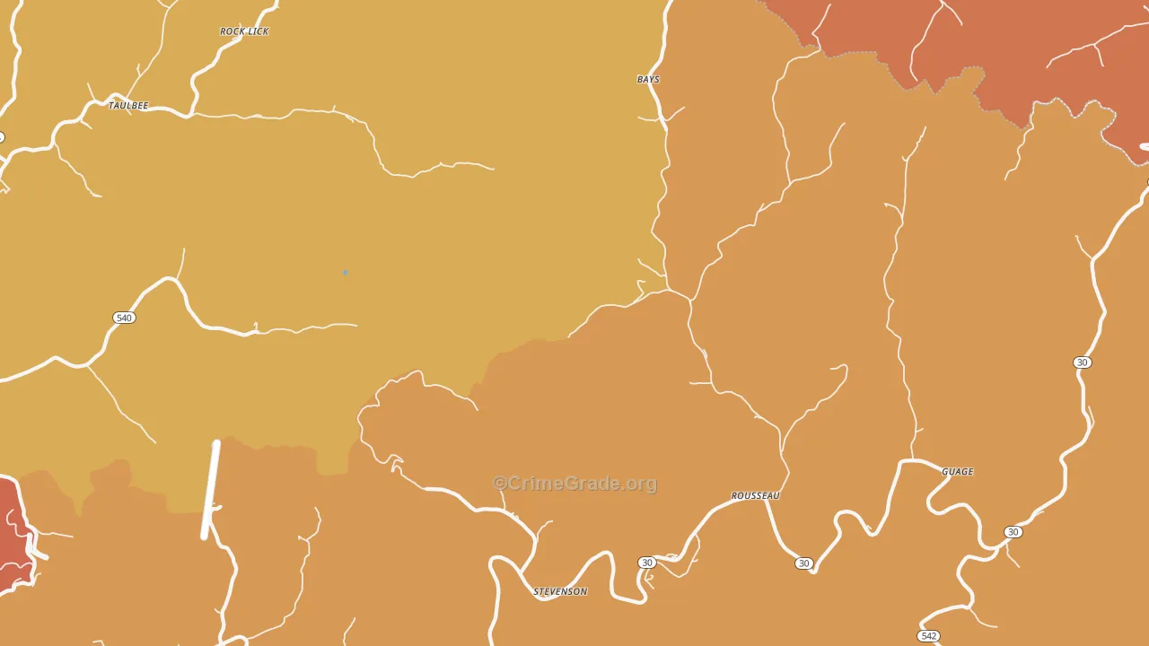 Bays, KY Map of Vandalism Rates