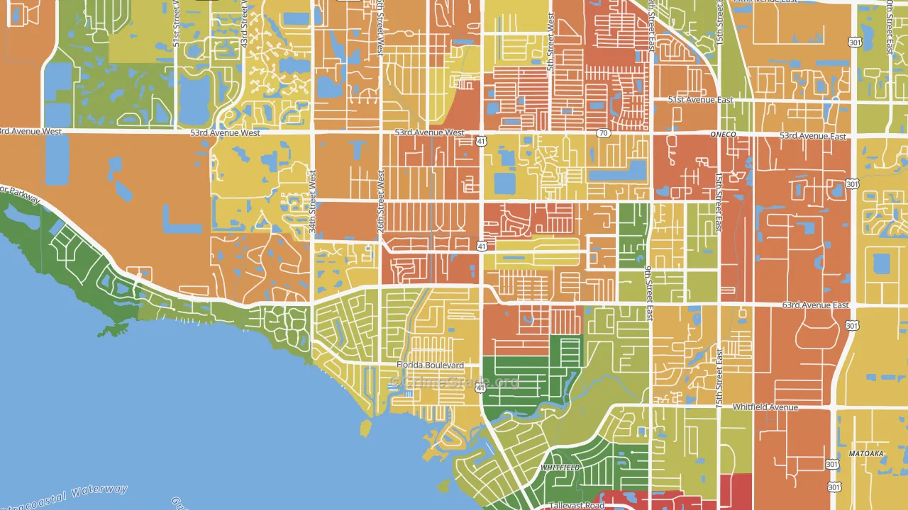 Bayshore Gardens, FL Map of Vandalism Rates
