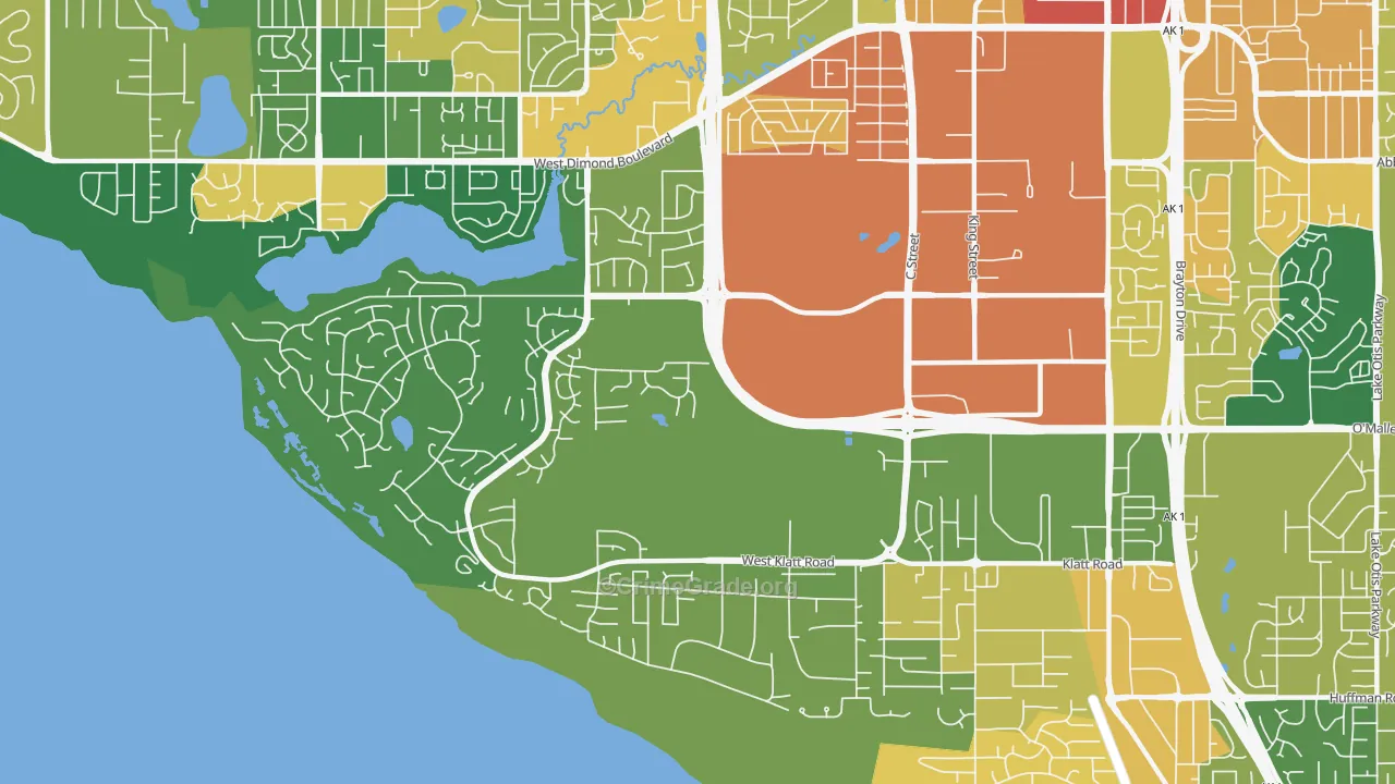 Bayshore-Klatt, Anchorage, AK Map of Vandalism Rates