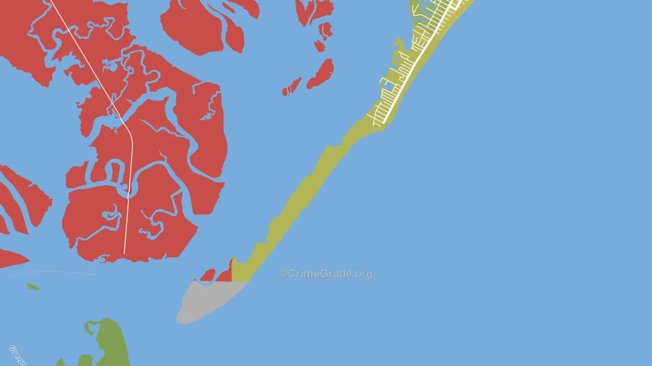 Beach Haven Heights, NJ Map of Vandalism Rates