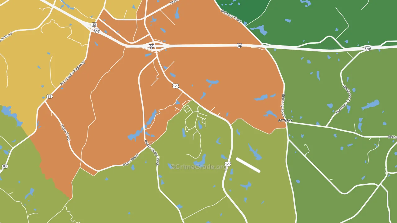 Beacon Heights, GA Map of Vandalism Rates