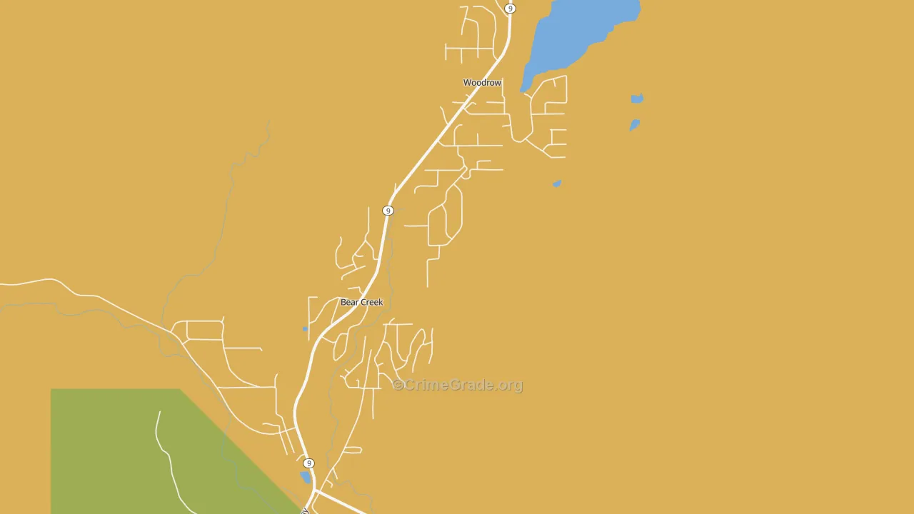 Bear Creek, AK Map of Vandalism Rates