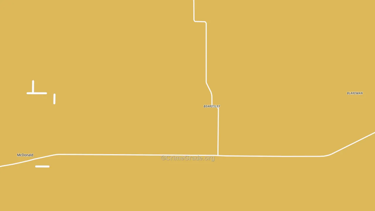 Beardsley, KS Map of Vandalism Rates