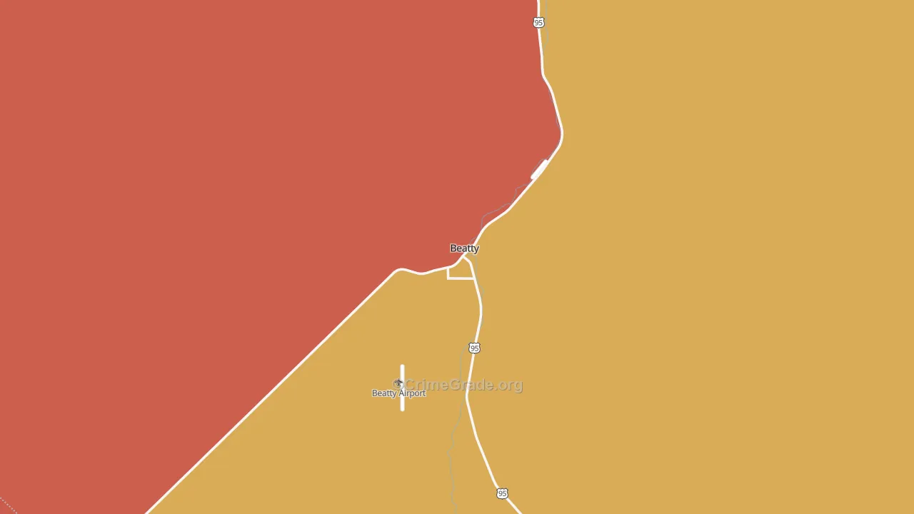 Beatty, NV Map of Vandalism Rates