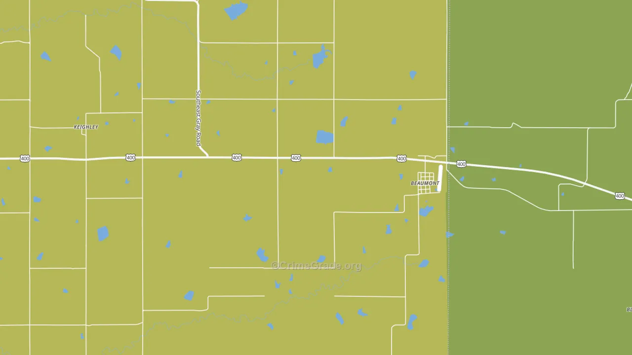 Beaumont, KS Map of Vandalism Rates