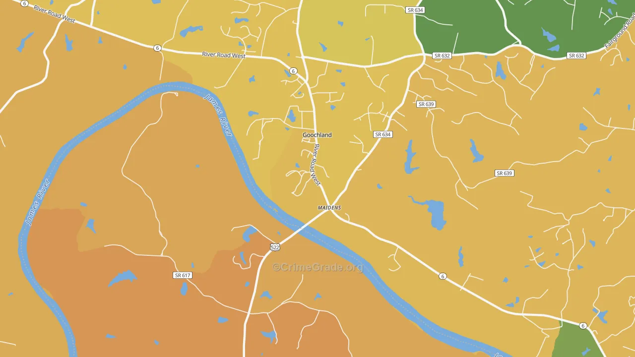 Beaumont, VA Map of Vandalism Rates