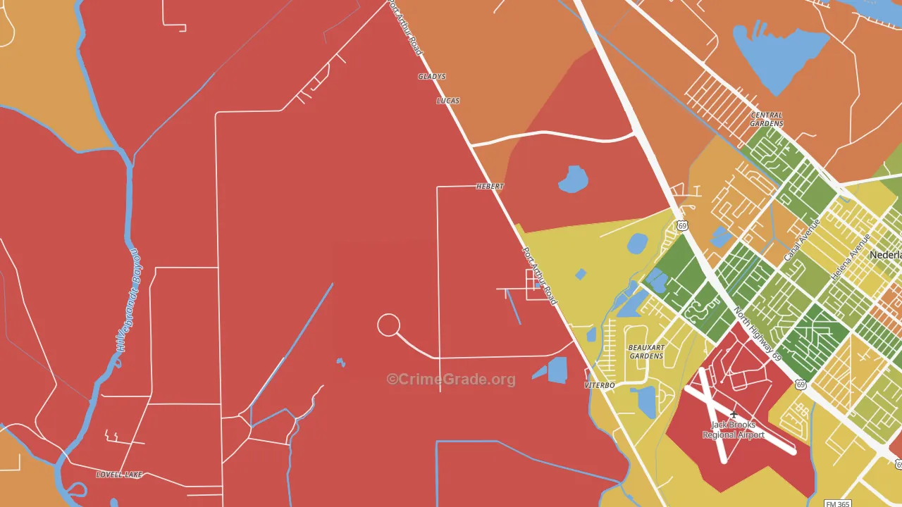 Beauxart Gardens, TX Map of Vandalism Rates