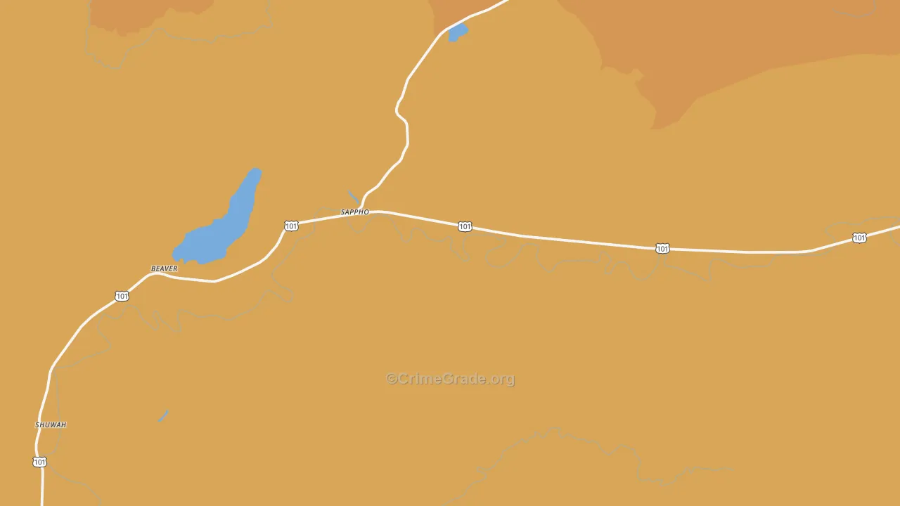 Beaver, WA Map of Vandalism Rates