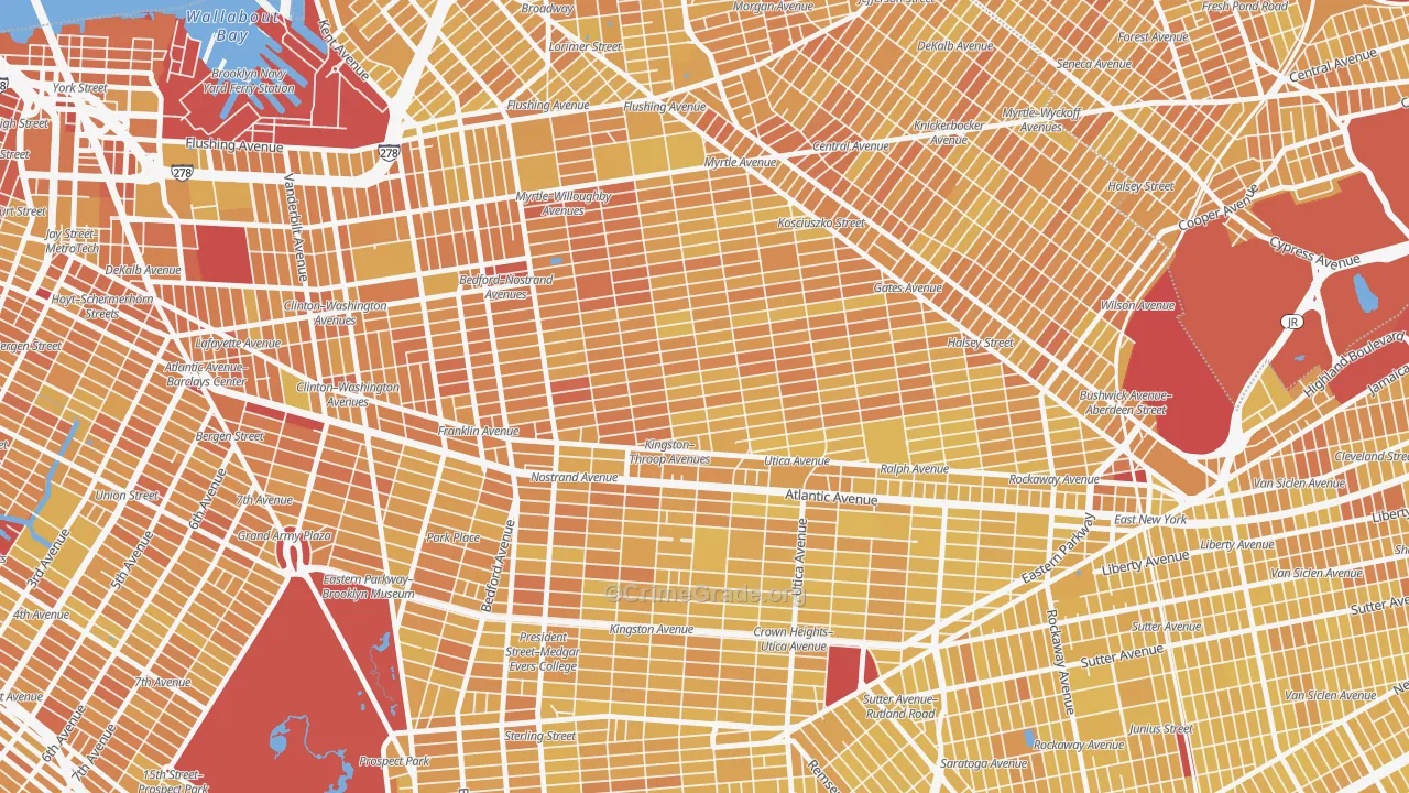 Bedford-Stuyvesant, Brooklyn, NY Map of Vandalism Rates