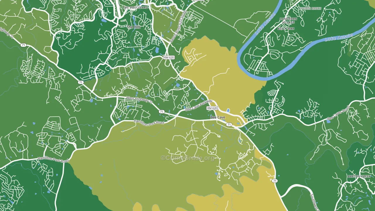 Bee Cave, TX Map of Vandalism Rates
