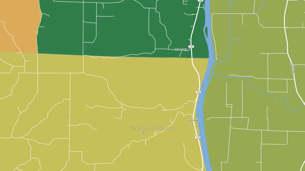 Bee Creek, IL Map of Vandalism Rates