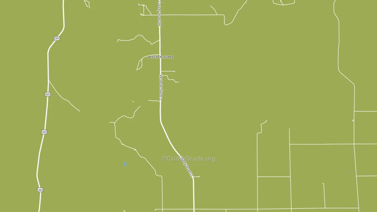 Beecher Island, CO Map of Vandalism Rates