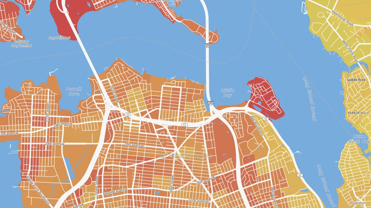 Beechhurst, Queens, NY Map of Vandalism Rates