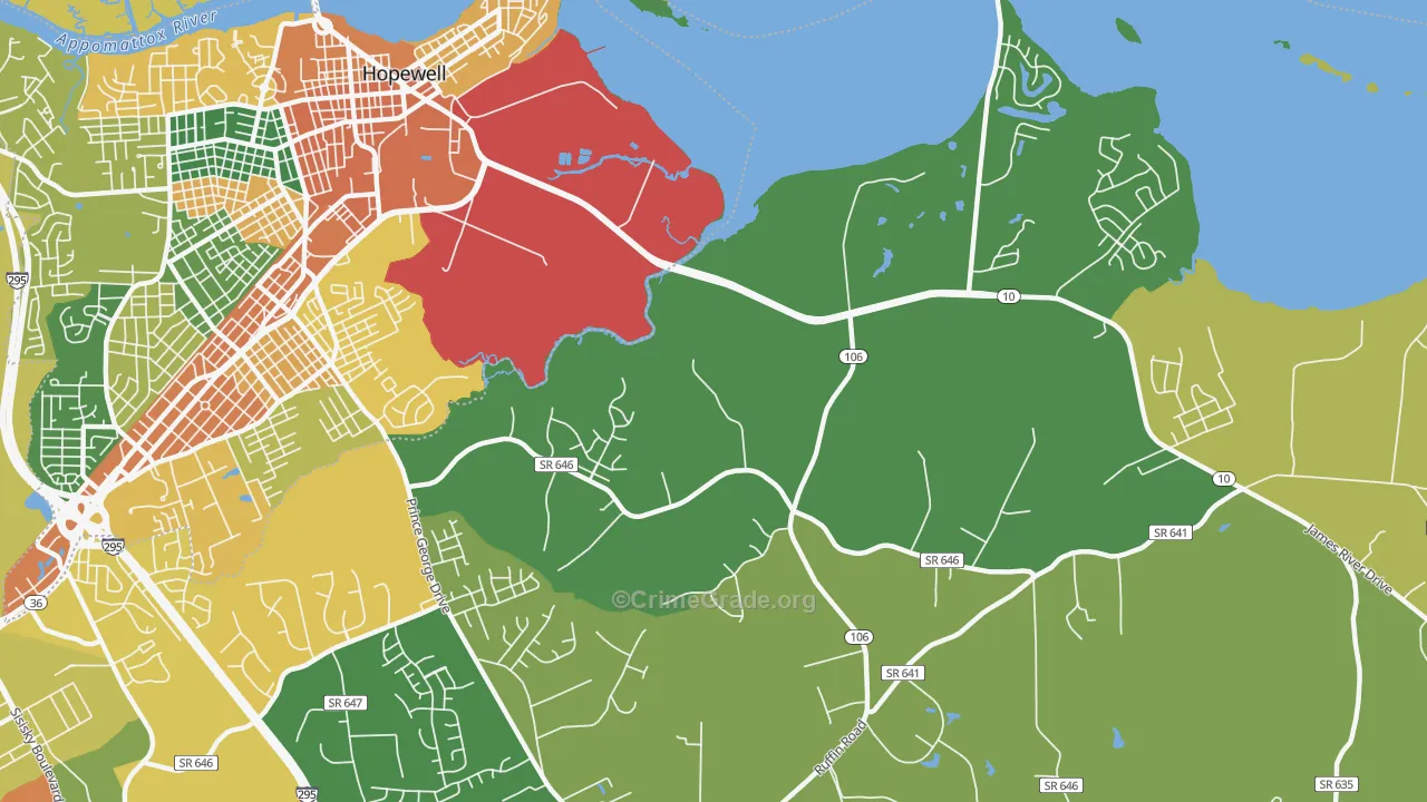 Beechwood Manor, VA Map of Vandalism Rates