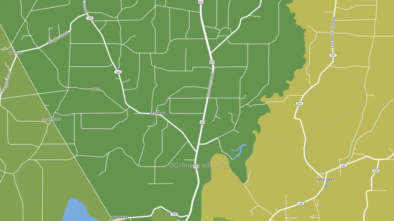 Beekman, LA Map of Vandalism Rates
