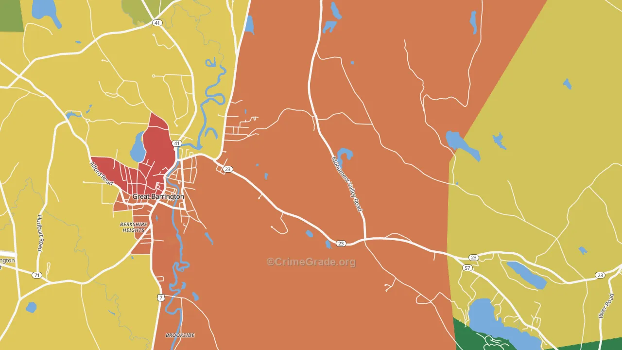 Belcher Square, MA Map of Vandalism Rates