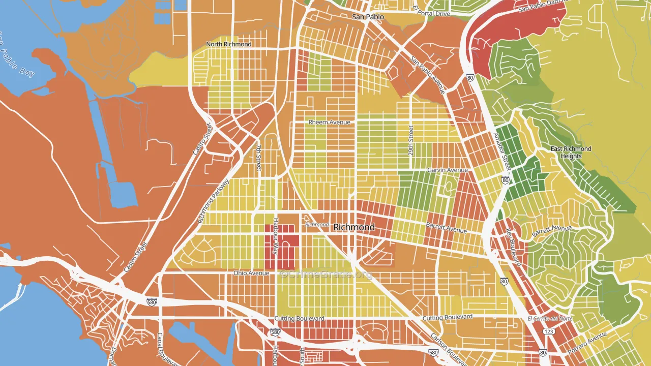 Belding Woods, Richmond, CA Map of Vandalism Rates