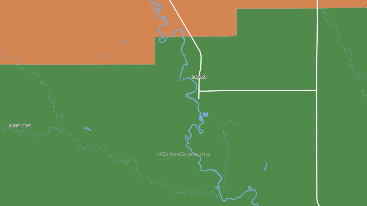 Belgrade, NE Map of Vandalism Rates